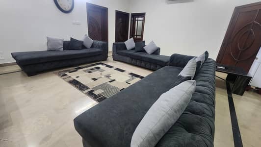 L shape sofa.