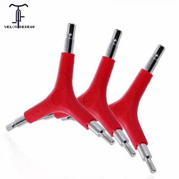 3-Way L key Hex Wrench Spanner Bicycle Repair Tool - Y-Type Allen Key for Cycling/MTB Maintenance (4mm/5mm/6mm)