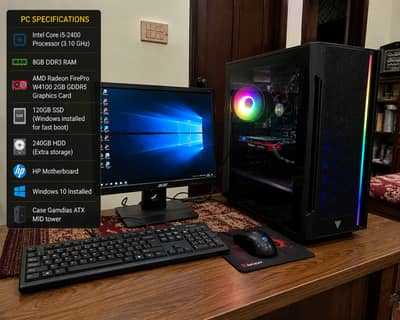 Selling gaming pc that can run many games Freefire/gtaV/Tekken7 etc