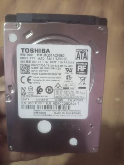 Laptop 500 internal drive