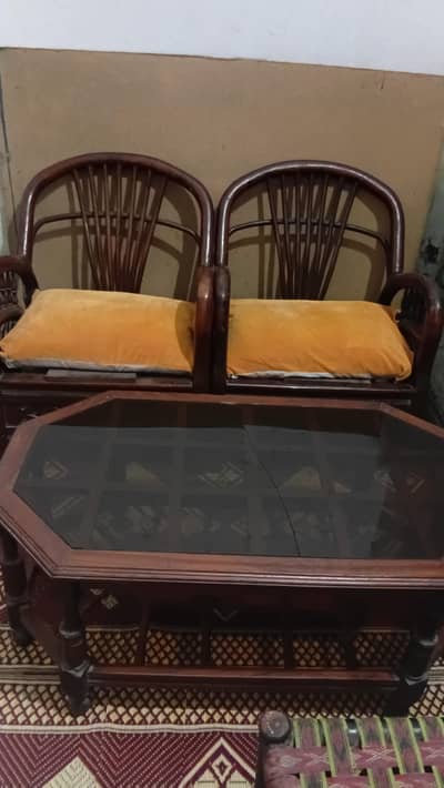 sofa with table
