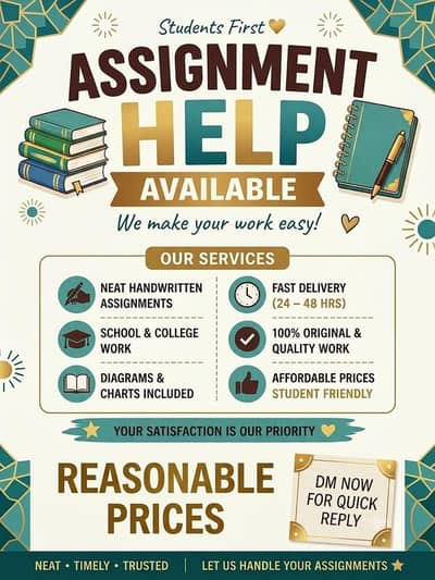 assignment writing work available by shumaila