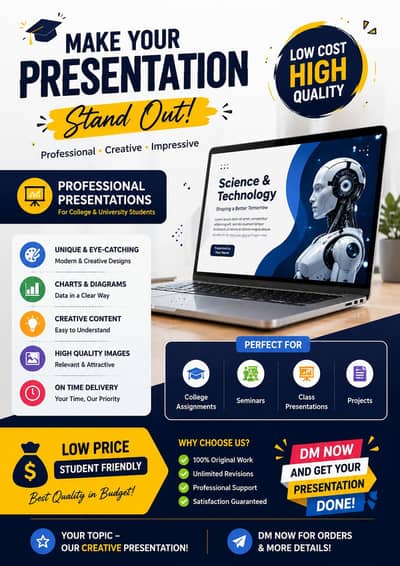 Make your presentation from us 