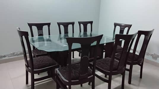 Dinning table with eight chairs