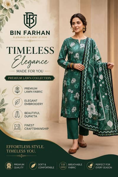 3-Piece Printed Lawn Collection