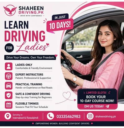Driving Classes for womens [female instructor]