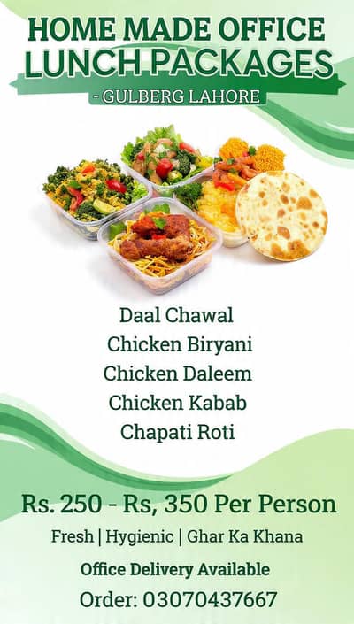 Lunch packages for offices in Lahore