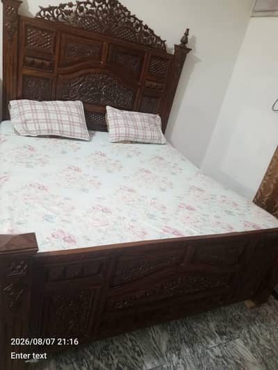 Chinyoti Double Bed with Mattress
