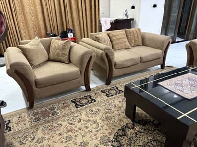 Sofa set with center table