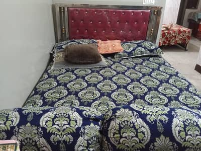steel bed double bed