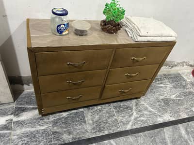 Bed set / 2 side tables/dressing table with wall mirror (03033206114)