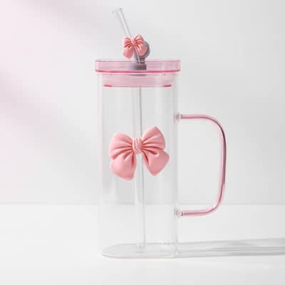 Bow glass coffee cup
