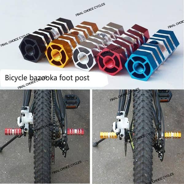 Durable Aluminum Alloy Bike Foot PIN - Non-Slip Front & Rear Axle Footrests for MTB, BMX, & More (Pair)