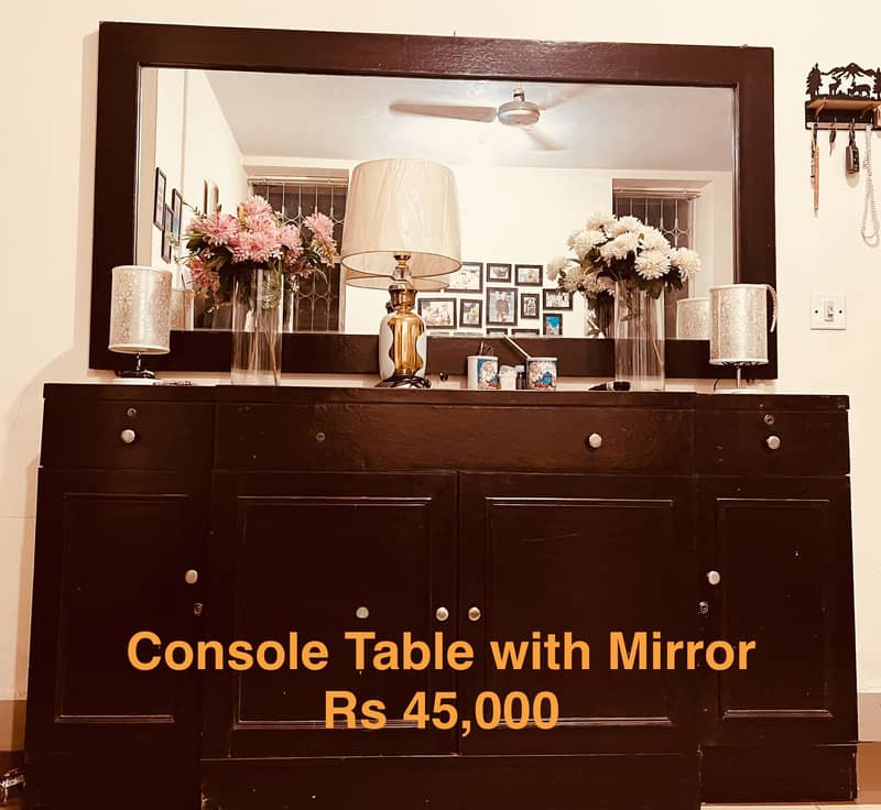 Sofa L Shape, Console and LED Table 1
