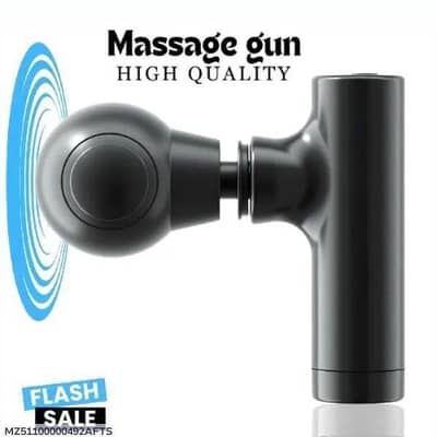 Rechargeable Mini Massage Gun Black ABS 3cm