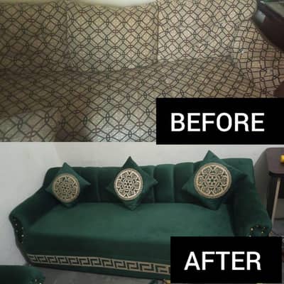 OLD SOFA REPARING FABRIC CHANGE NEW SOFA AVAILABLE 03145059454