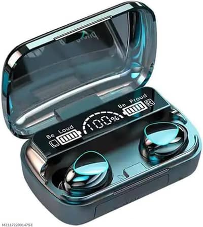 block blouthe Earbuds with charging case