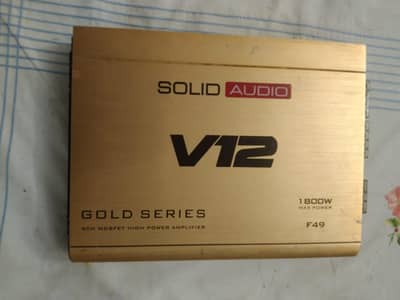 Kicker Car Woofer + Solid Audio Gold Series 1800W 4-Channel Amplifier