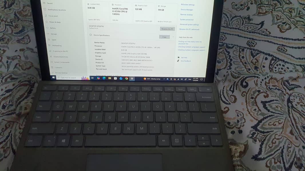 Microsoft surfce pro6 5