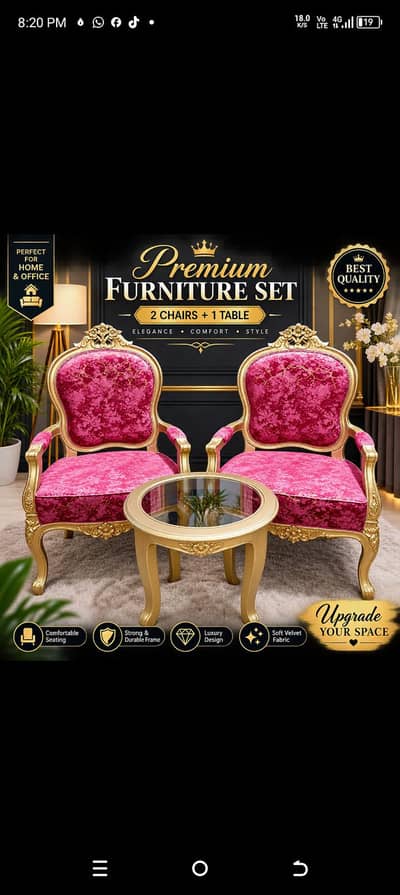 Coffee chairs set