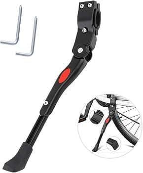 Adjustable Aluminum Alloy Bicycle Kickstand | Heavy-Duty Side Stand for MTB, Road & Hybrid Bikes (20" 22" , 24" 26" 27.5 -29" Wheels)"