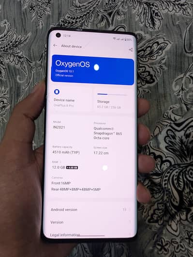 Exchange Possible One Plus 8 Pro 12GB 256GB APPROVED