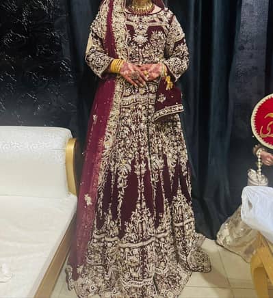 Palki Designer Wedding Dress Like New Handmade Medium Size Velvet
