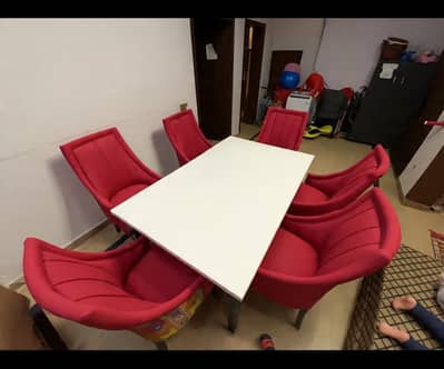 Dining table With 6 sofa chairs