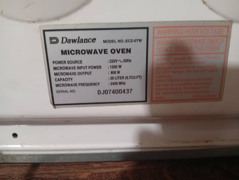 Dawlance oven 5