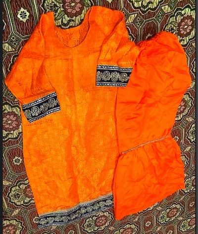 2 pice banarsi shirt Orange colour. .