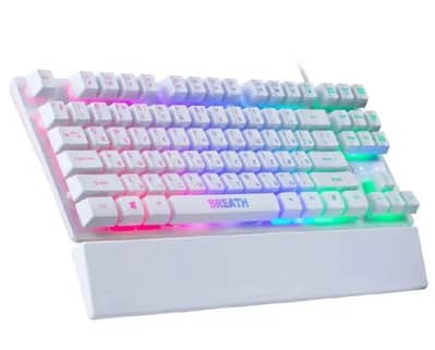 Rgb mechanical gaming keyboard white