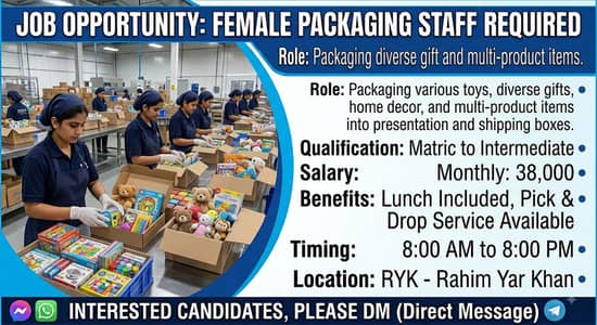 Female Packaging staff