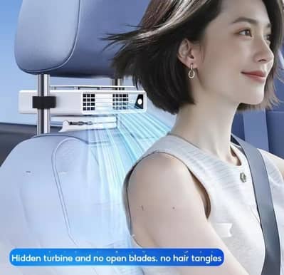 fan sunvisor headrest led display 360 rotate