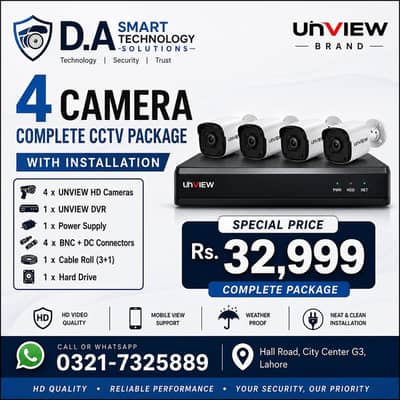 4 CAMERA PACKAGE WITH INSTALLATION FREE