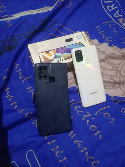 Samsung Mobile A21s 4 gp ram 64 gp mamri pta aproc weth box