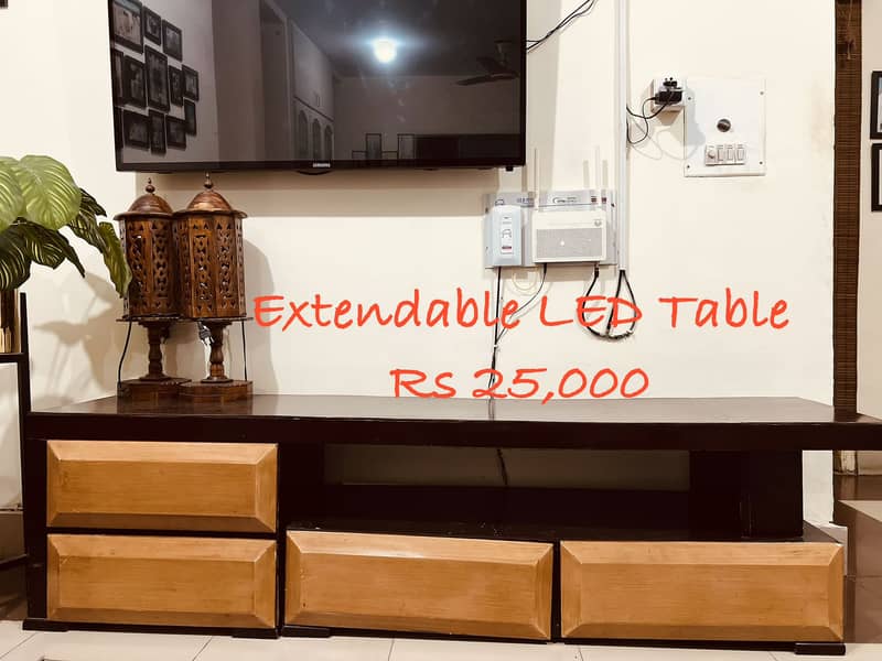 Sofa L Shape, Console and LED Table 2