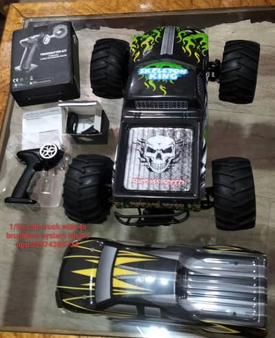 Monster truck 1/8 transmitter receiver complete setup