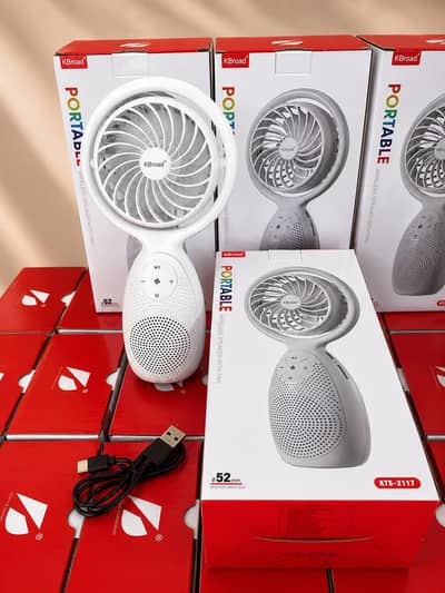 2-in-1 Portable Mini Fan + Bluetooth Speaker