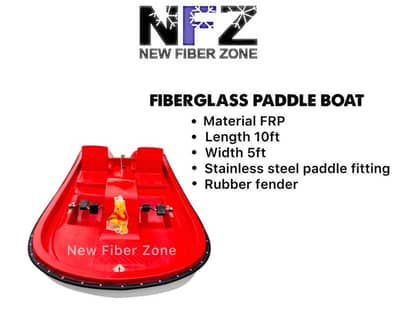 Fiberglass 02 seater paddle boat