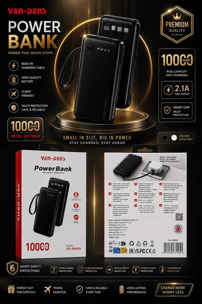Premium Power Bank Fast Charging powerful Battery Portable