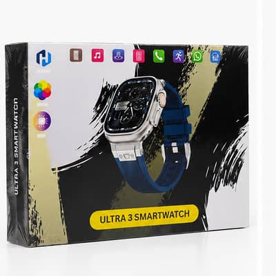 Ultra 3 Smartwatch Premium Full Touch Screen Fitness Tracker with Bl
