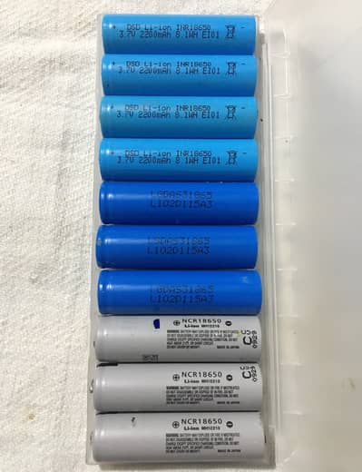 3.7 Volt Lithium cells 18650 for Diy projects (USED 10 PCS)