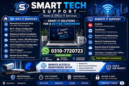 Professional IT Support – Home & Office Services | Isl/Rwp