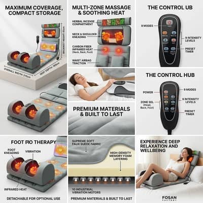 Full Body Electric Massage Mat with Heat & Vibration
