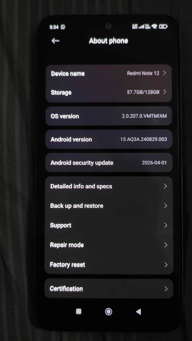 Xiaomi Redmi Note 12 5