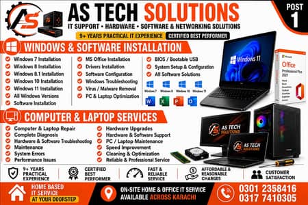 computer's laptops repair hardware software Installations & Networking