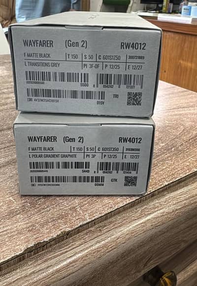 Meta Rayban Wayfarer Gen 2 and Gen 1 Box packed sealed