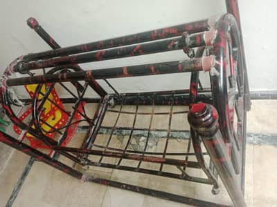 Sturdy Baby Swing Cradle (Black & Red Iron Frame)