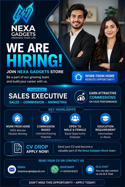 Nexa Gadgets Sales Executive position remotely