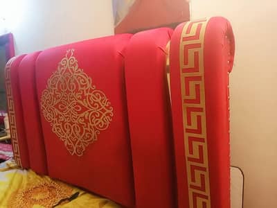 DOUBLE BED SET DRESSING SIDE TABLES RED FOR SALE